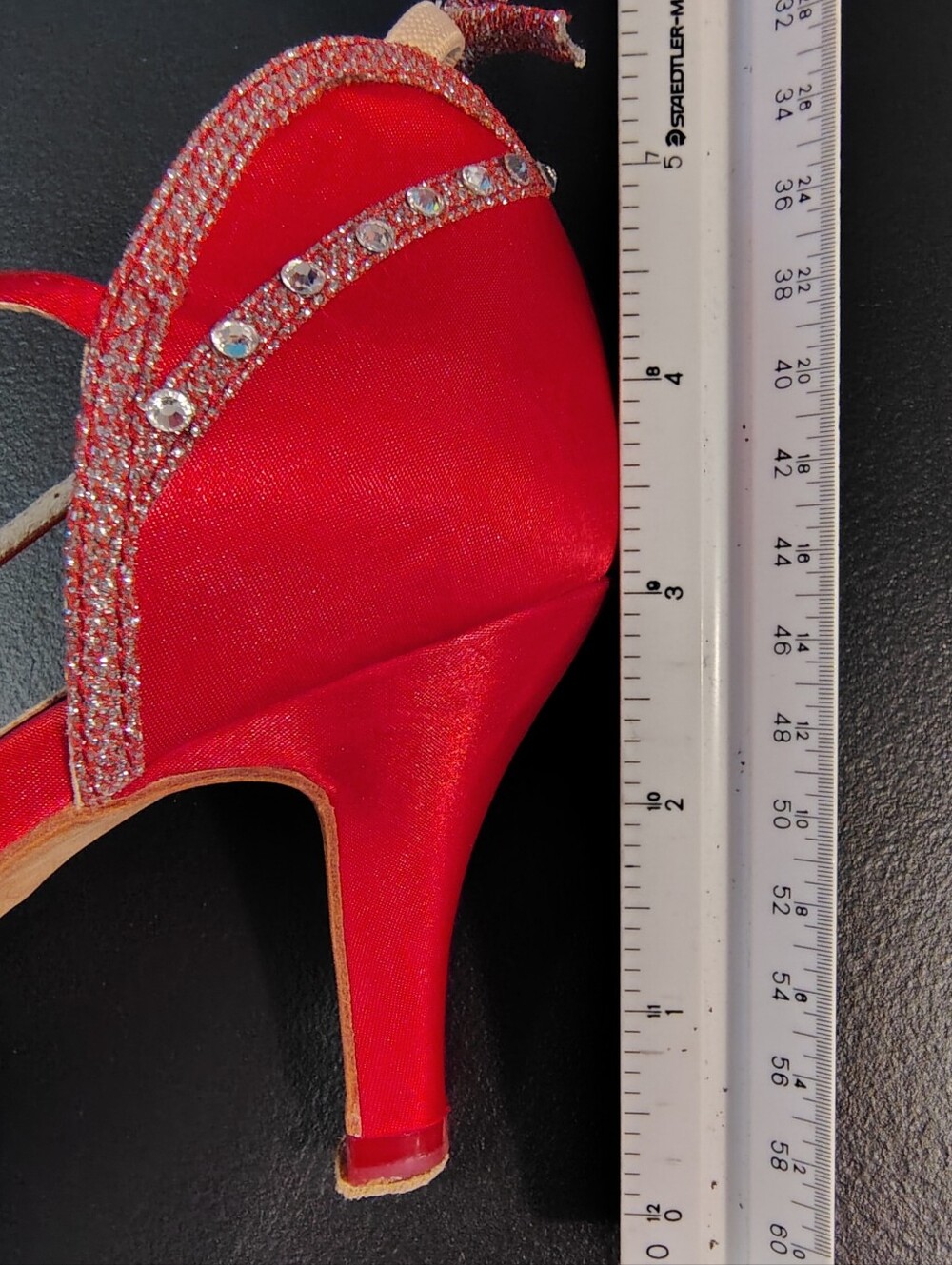 Practically Like New Red Capezio Ballroom Dance Shoes. 8.5 - Picture 8 of 9